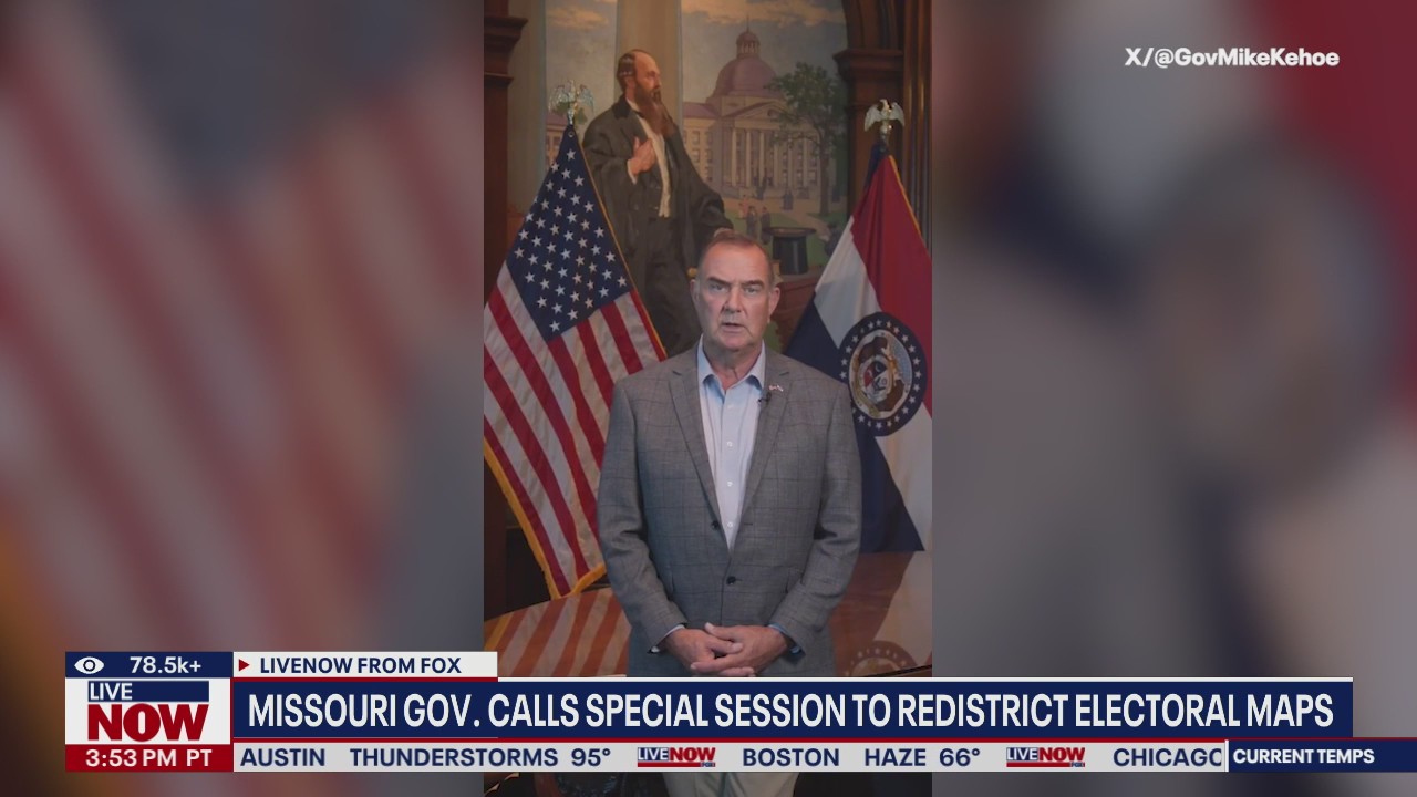 Missouri Gov. calls special session for redistricting