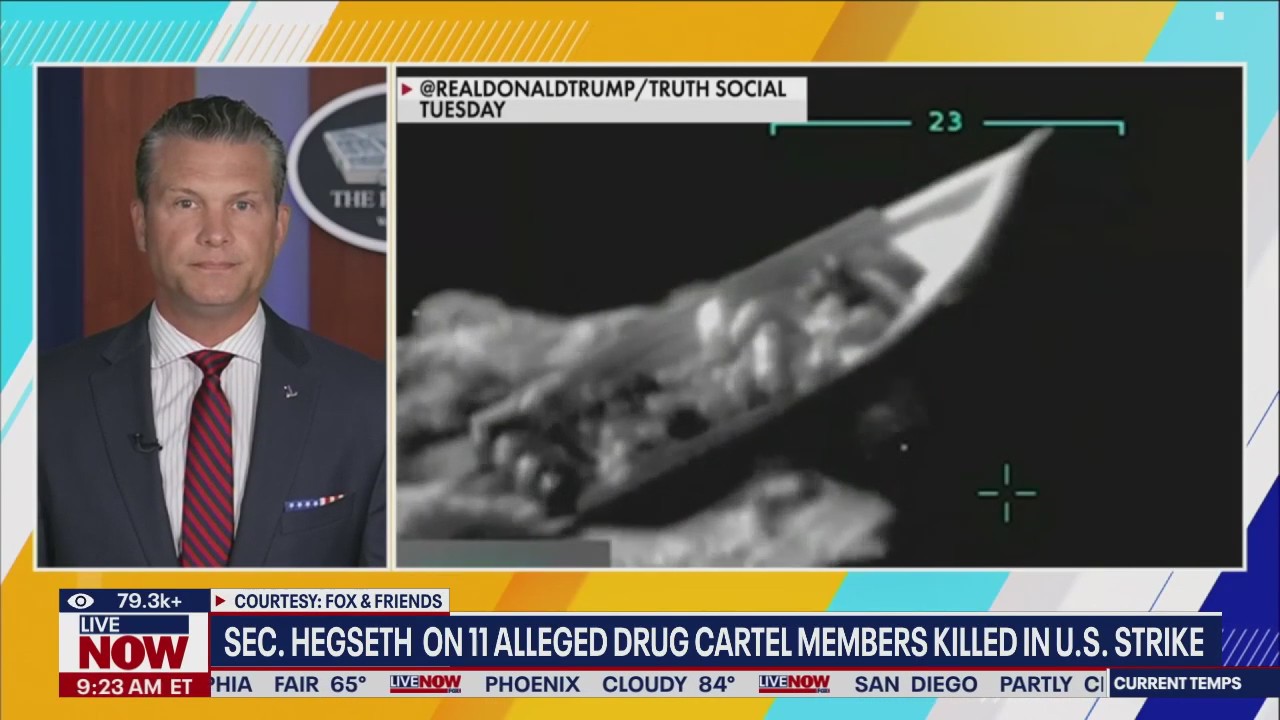 Hegseth on alleged cartel members killed in strike