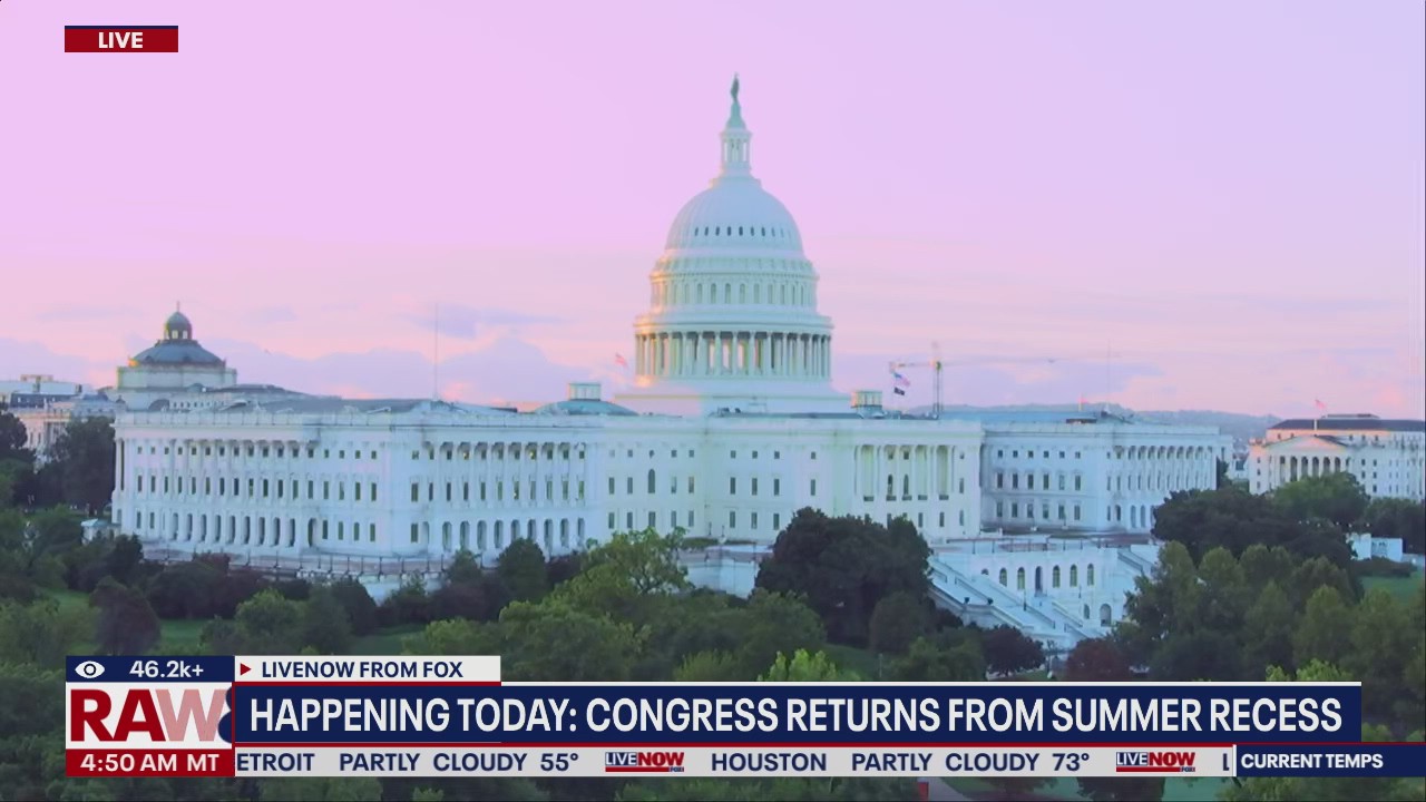 Congress returns from August recess