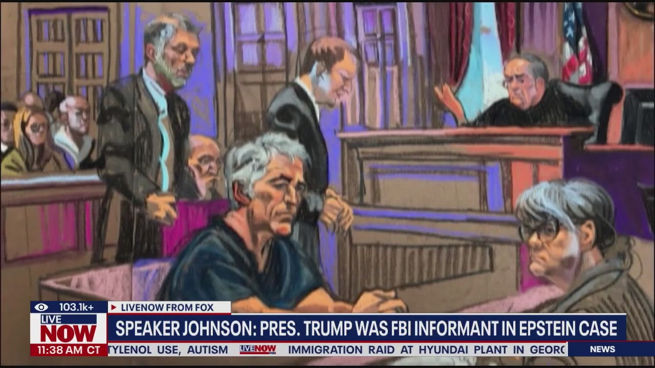 Trump was FBI informant in Epstein case, Johnson says