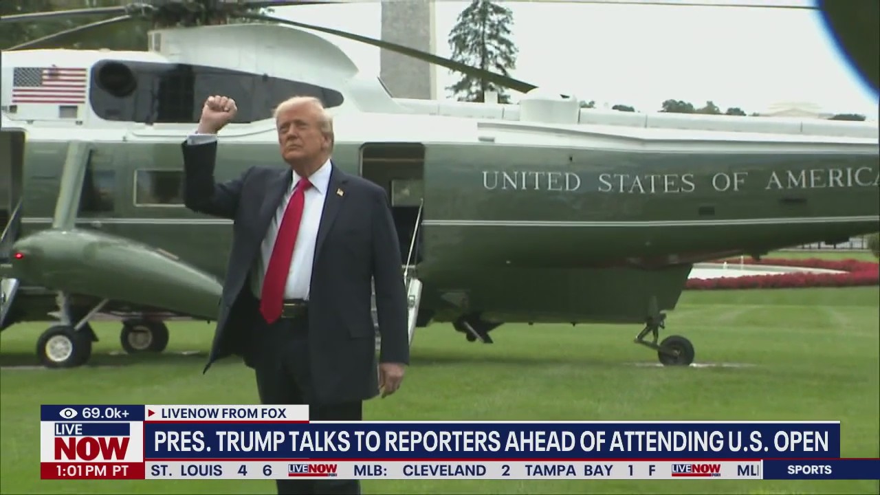 Pres. Trump takes questions before U.S. Open final