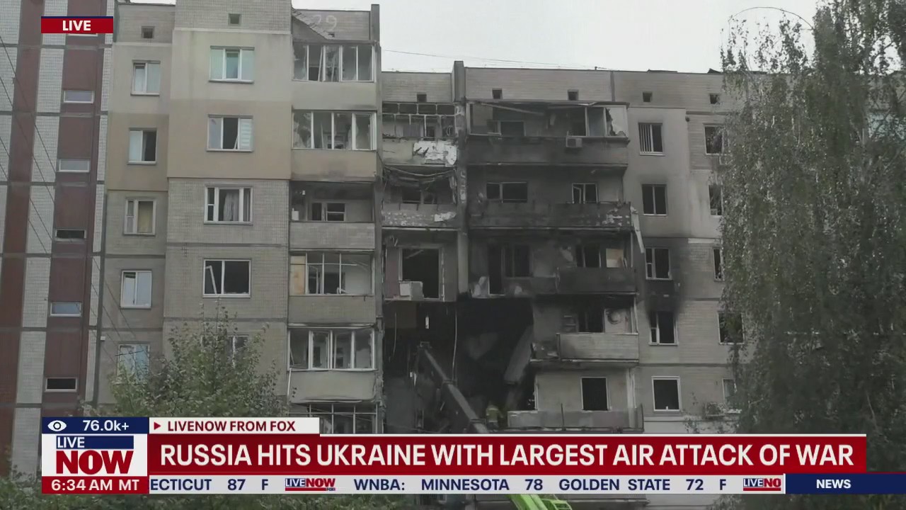 Russia hits Ukraine with largest air attack of war