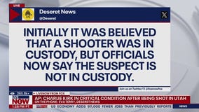 UPDATE: Charlie Kirk shooter NOT in custody
