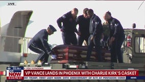 Charlie Kirk's casket, VP Vance, arrive in Arizona