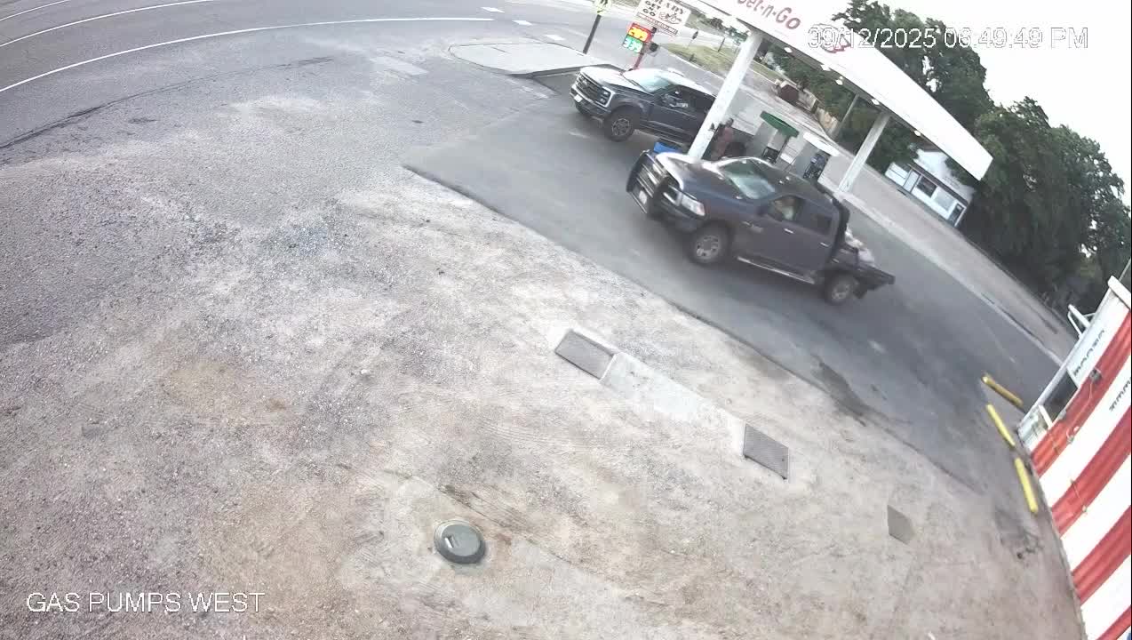 Close call: Man dodges runaway car at gas station