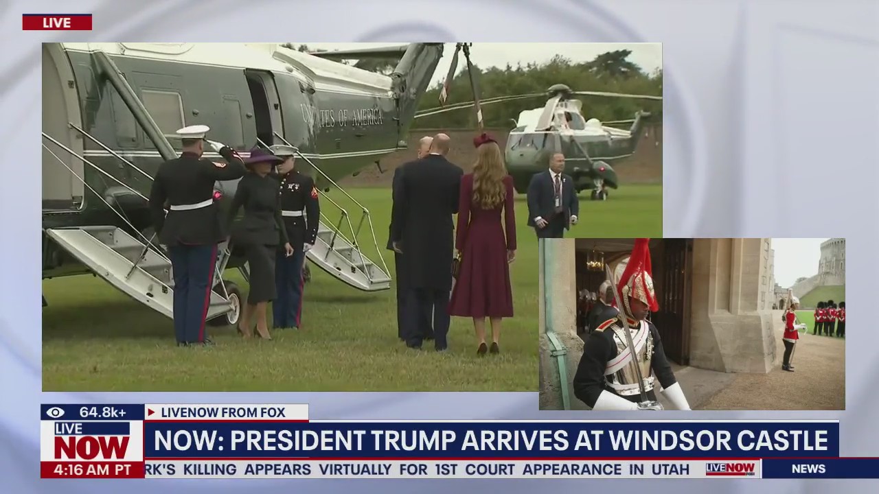 WATCH: Royal family welcomes Trump and First Lady