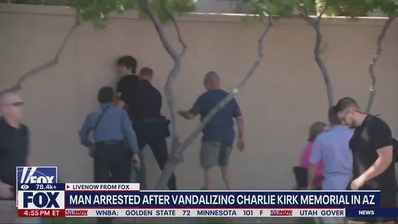 Man arrested for vandalizing Charlie Kirk memorial