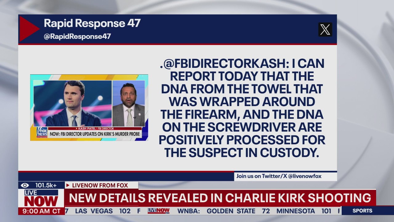 FBI Director Patel: DNA links Kirk suspect to shooting