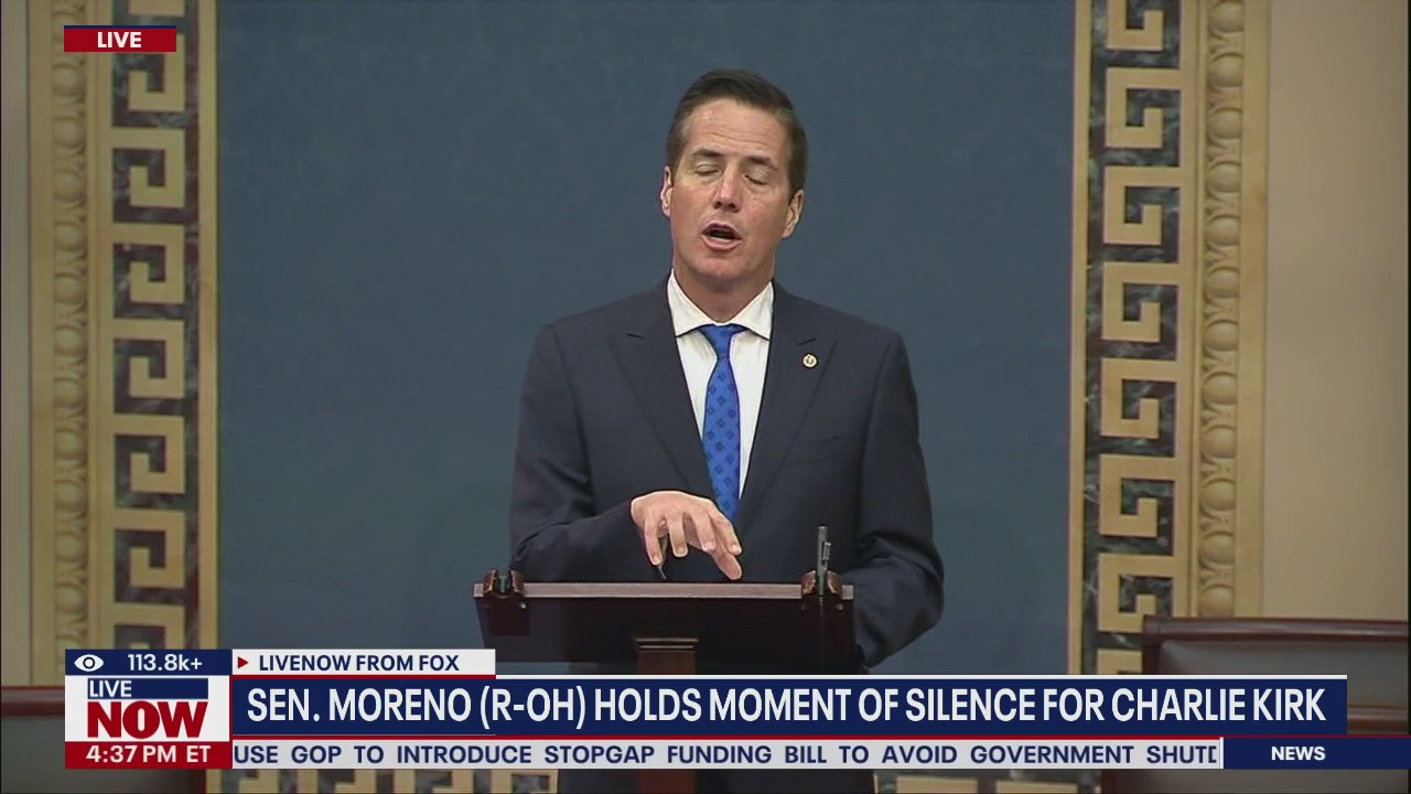 Sen. Moreno holds moment of silence for Charlie Kirk