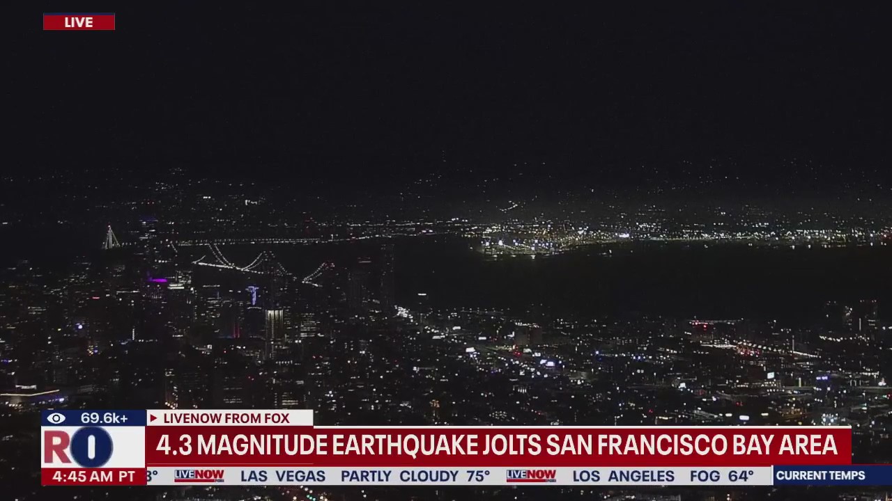 4.3 magnitude earthquakes jolts San Francisco area
