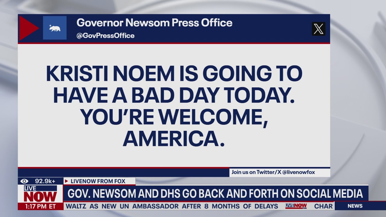 Gov. Newsom: "Kristi Noem is going to have a bad day"