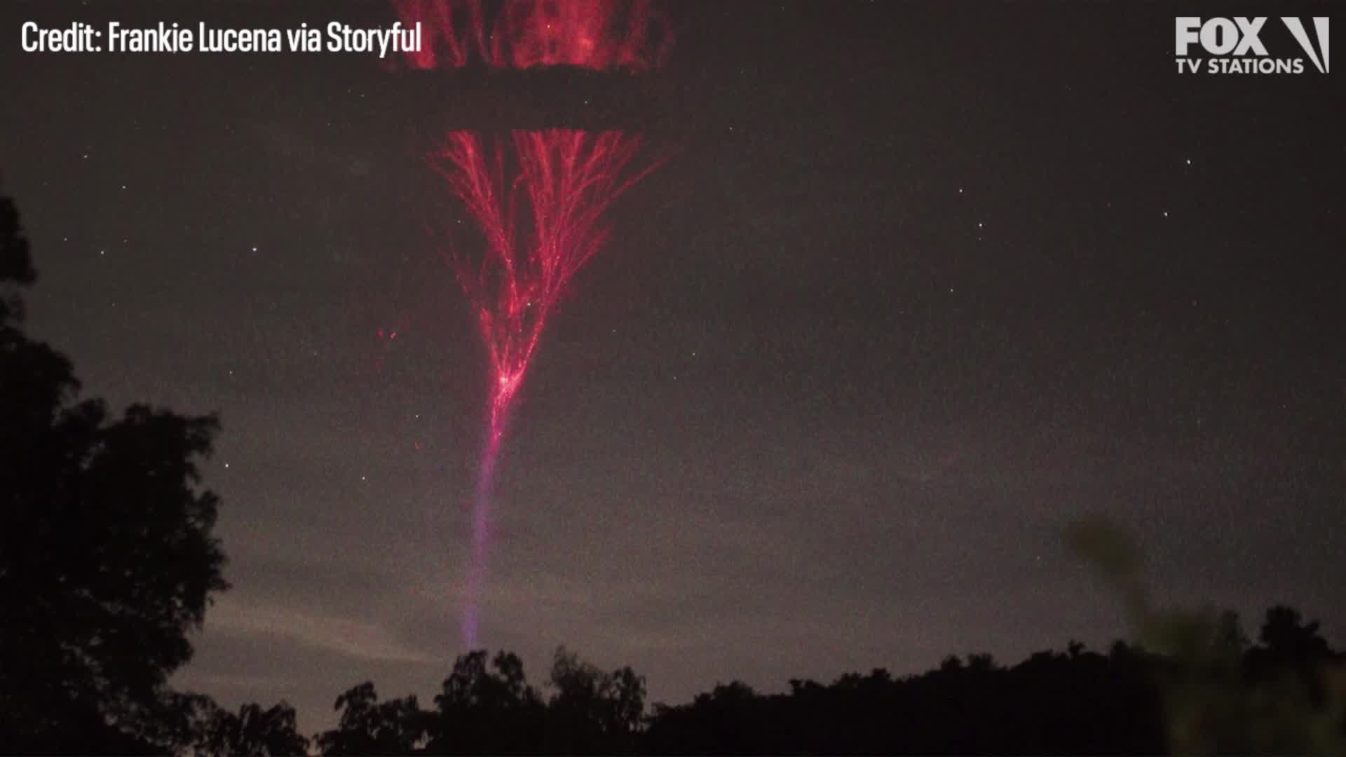 Watch: Rare 'upside-down lightning' captured in Puerto Rico