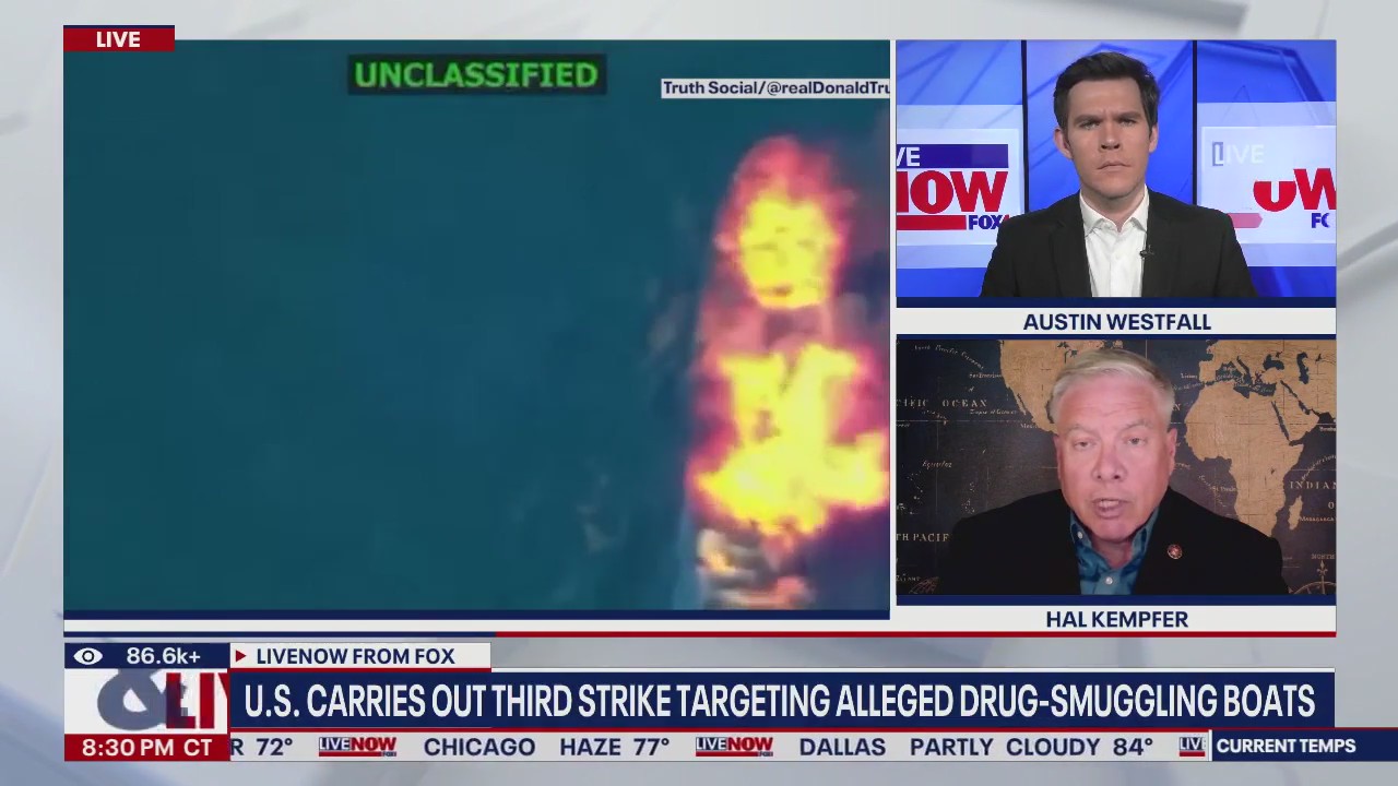 U.S. carries out third strike targeting alleged drug boat