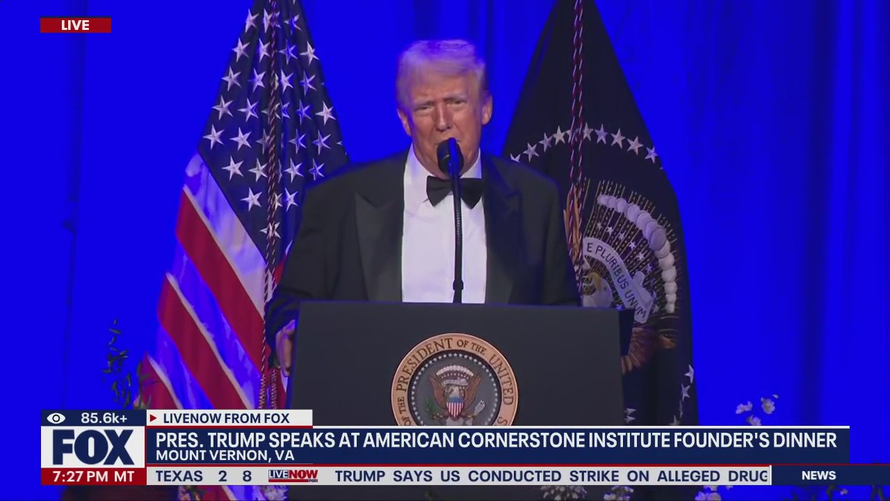 Pres. Trump delivers remarks at dinner in Mount Vernon, VA