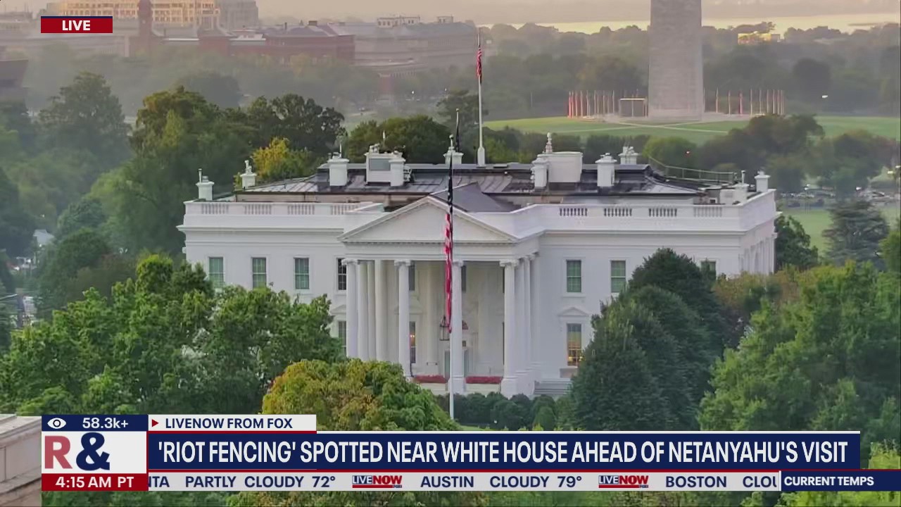 Riot fencing spotted near White House