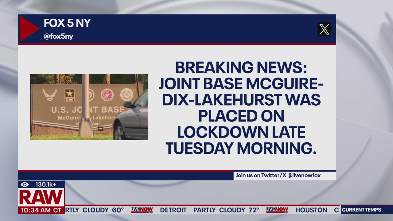 Joint Base McGuire-Dix-Lakehurst under lockdown