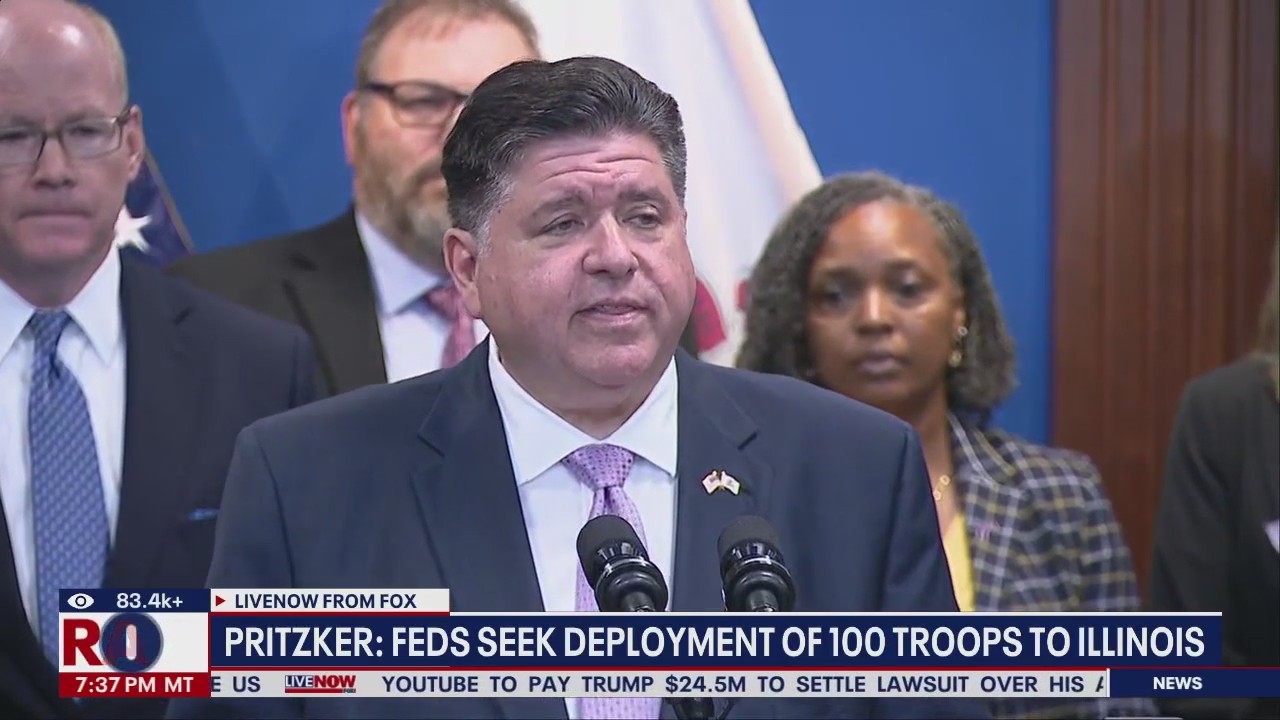 Feds seek deployment of 100 troops to Illinois, Pritzker says
