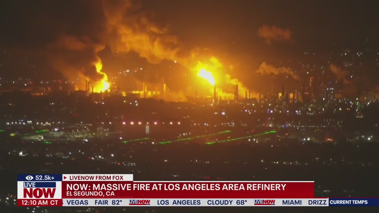 Massive fire erupts at L.A. area refinery