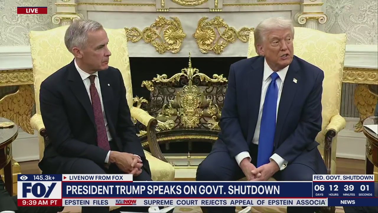 President Trump hosts Canada's Carney at White House