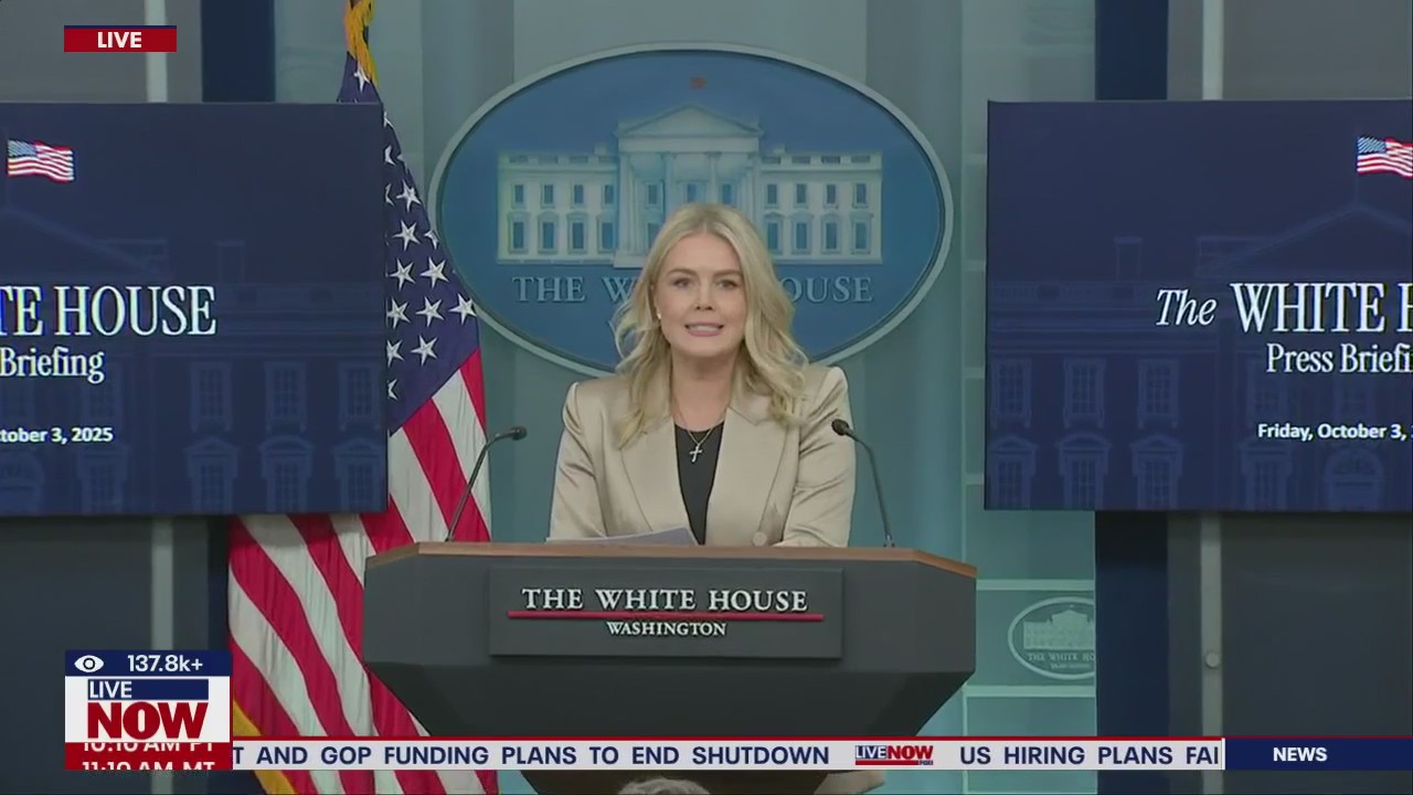 Leavitt addresses government shutdown