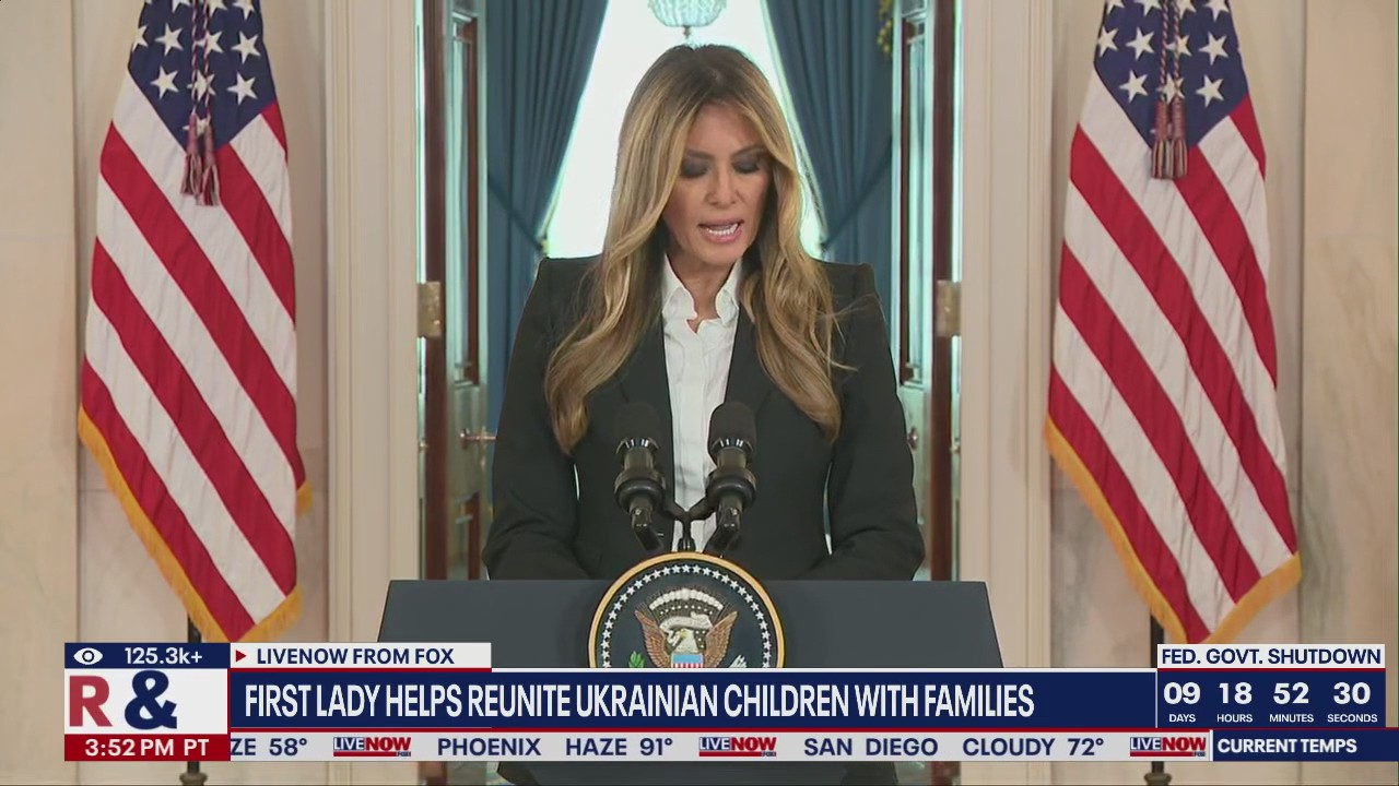Melania Trump discusses Ukrainian child refugees