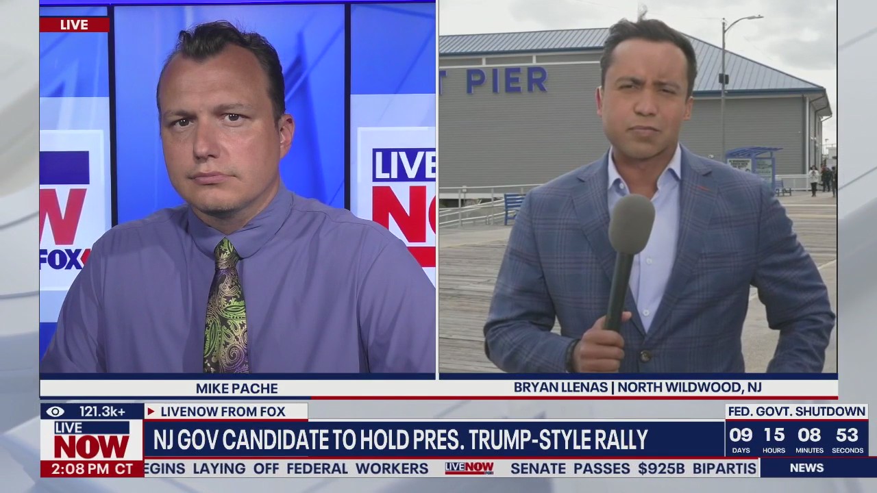 NJ Gov. candidate hosts Trump-style rally