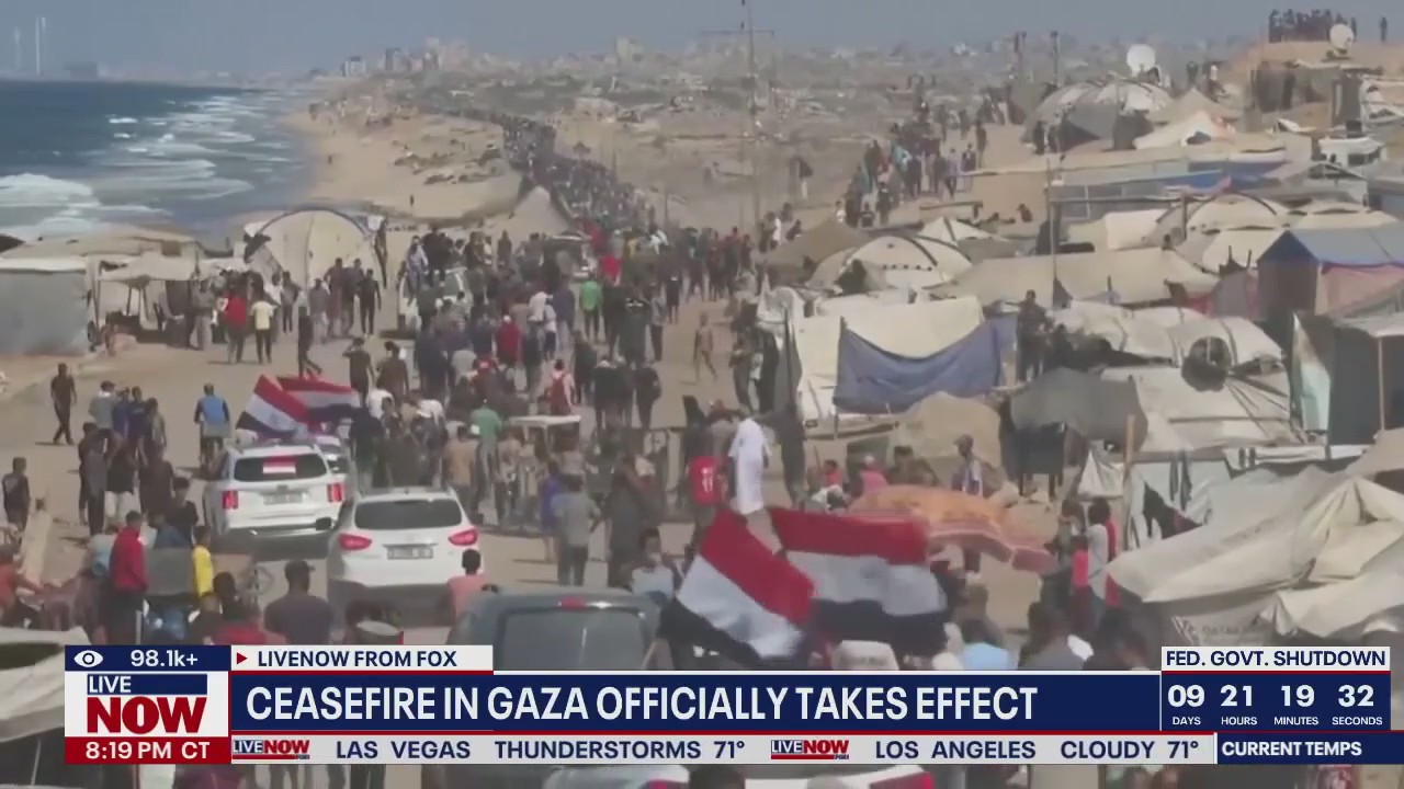 Ceasefire in Gaza has officially taken effect