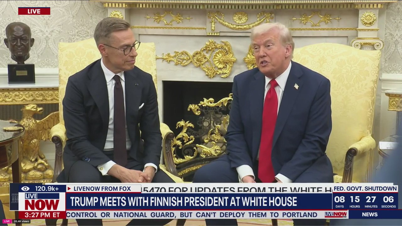 President Trump hosts Finnish President at White House