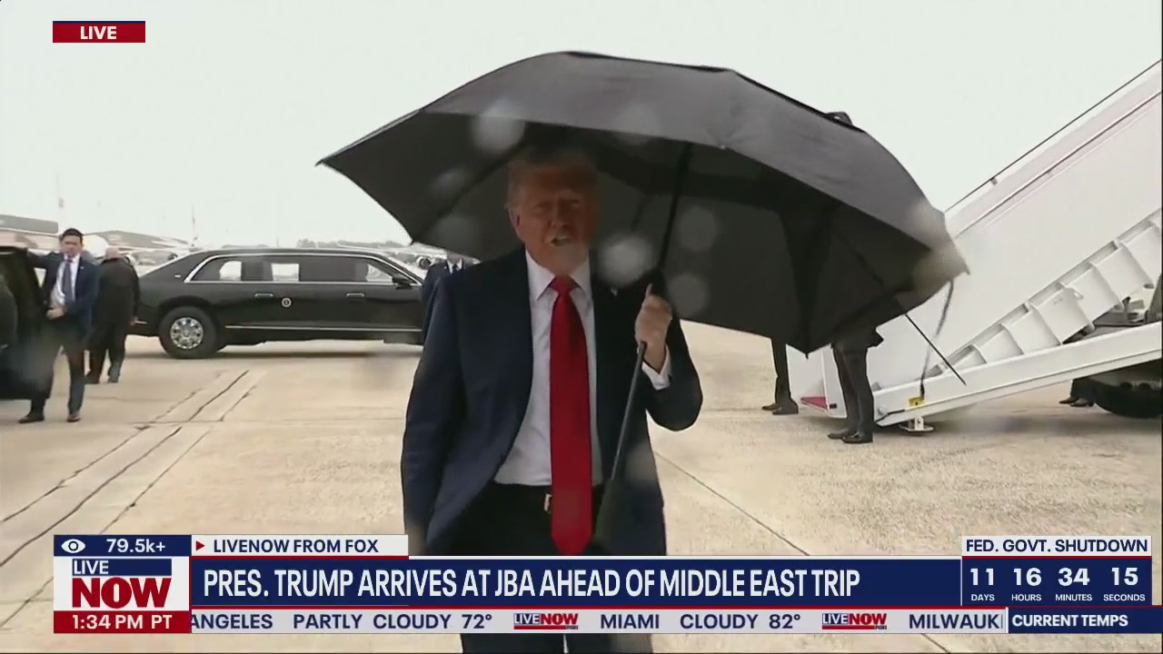 President Trump departs for the Middle East