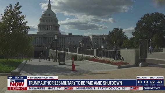 Trump authorizes military to be paid amid shutdown