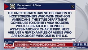 US revokes visas for 6 foreigners over Kirk comments