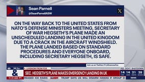 Sec. Hegseth's plane makes unplanned landing in UK