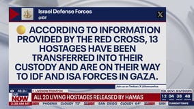 All 20 living hostages released by Hamas