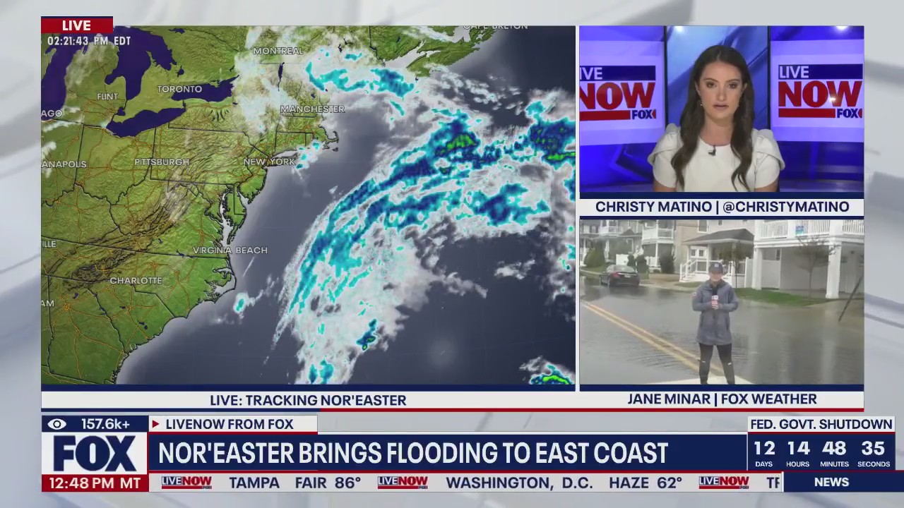 Nor'easter brings flooding to East Coast