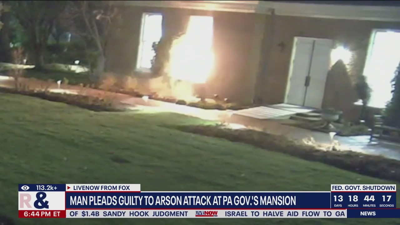 Man pleads guilty to arson attack on PA Gov. Shapiro's home