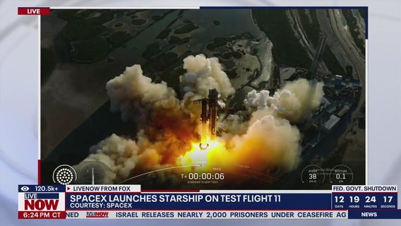 SpaceX launches Starship test flight 11