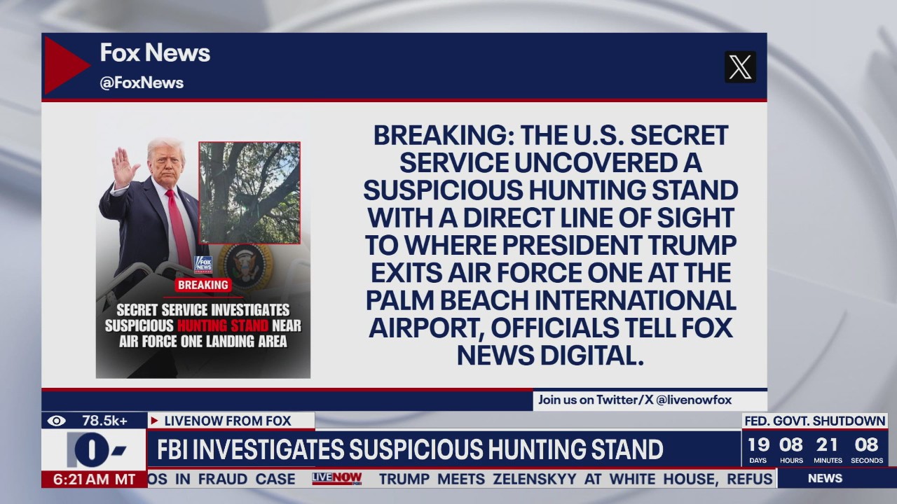 Hunting stand discovered near Air Force One