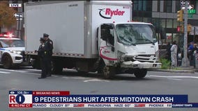 9+ injured in box truck crash in Midtown Manhattan