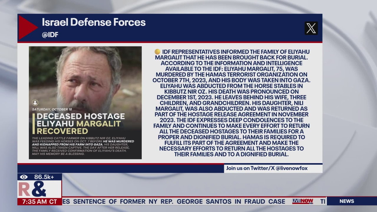 IDF identifies body of slain hostage