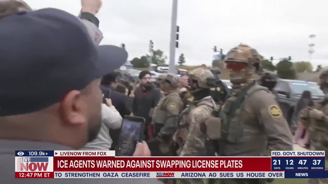 ICE agents warned against illegally swapping license plates