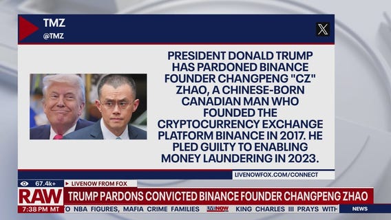 Trump pardons convicted Binance founder