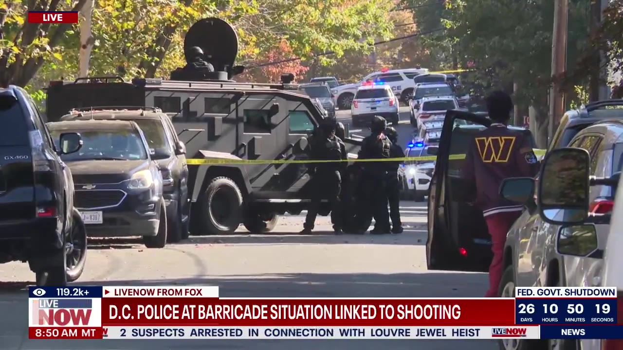 D.C. Police at barricade scene linked to shooting