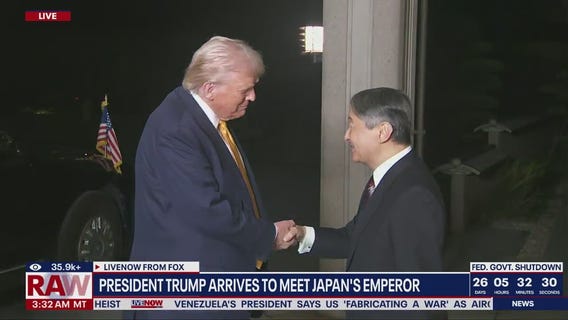 Japan's Emperor greets President Trump