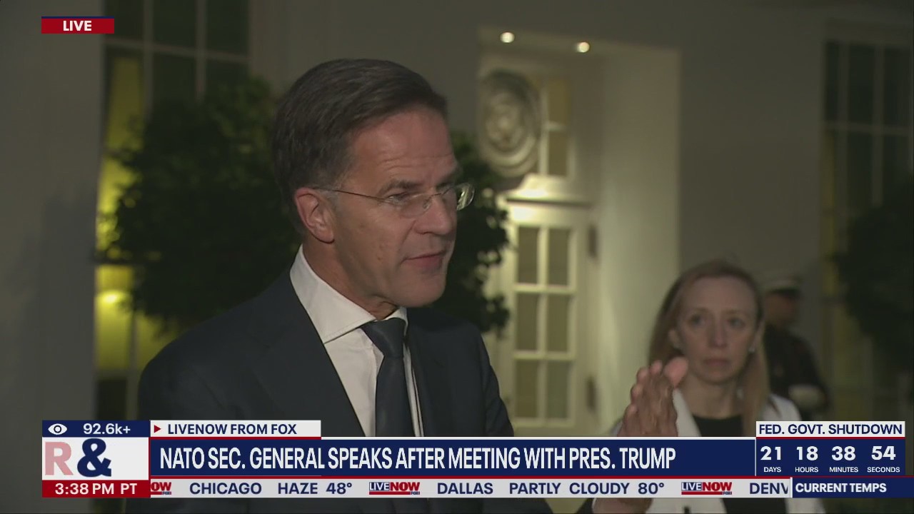 NATO sec. general speaks after meeting with Trump