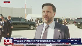 VP Vance speaks to reporters about Israel trip