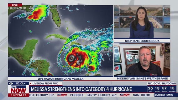 Melissa upgrades to Category 4 hurricane