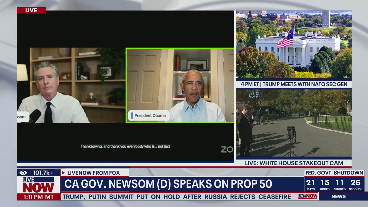 CA Gov. Newsom and Obama speaks on Prop 50