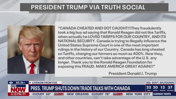 President Trump shuts down trade talks with Canada