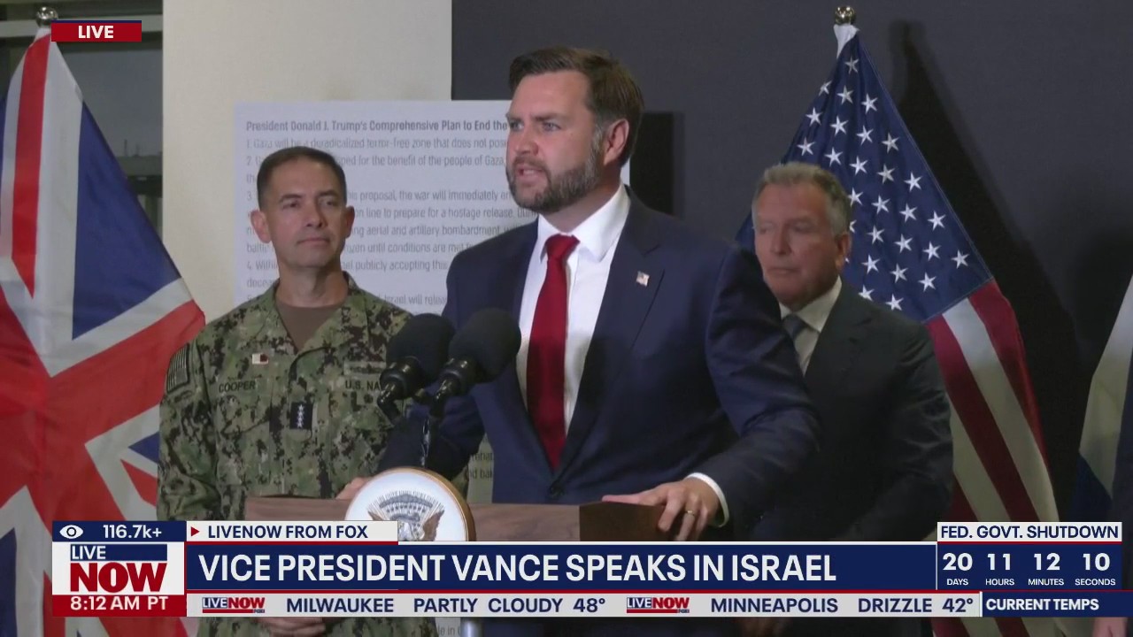 VP Vance speaks in Israel