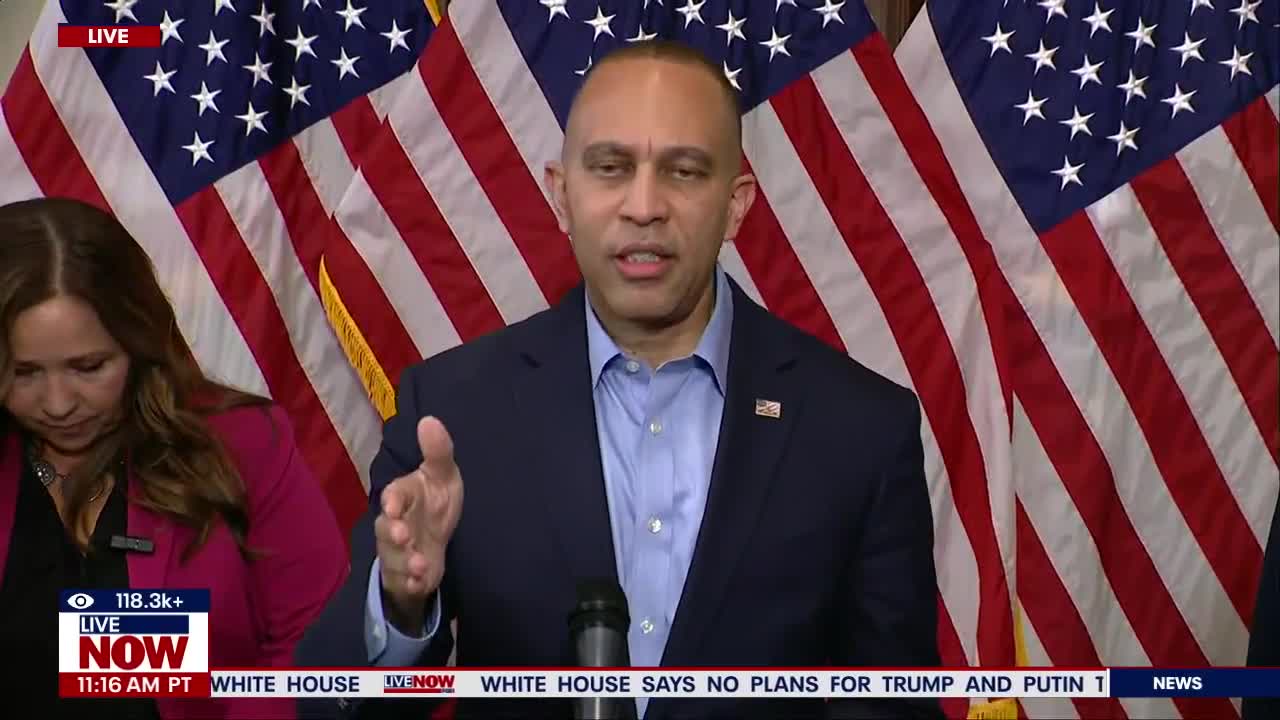 Jeffries, House Dems on day 21 of govt. shutdown
